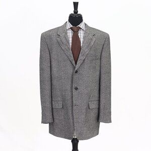Club Room 46L Gray HB 2-Button Sport Coat Blazer Jacket B398
